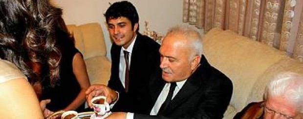 Turkish coffee being served at home