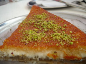 Turkish cheese pastry dessert kunefe